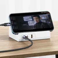 СЗУ Usams US-CC160 P1 65W Super Si Fast Charging USB Extension Socket White