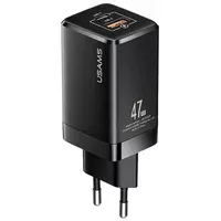 СЗУ Usams US-CC137 T41 47W GaN PD + QC Mini Черный