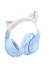 Накладные беспроводные наушники Hoco W42 Cat Crystal Blue