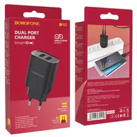 СЗУ Borofone BN2 (2USB/2.1A) Черный