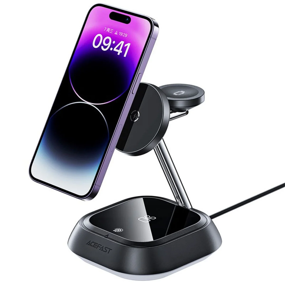 БЗУ Acefast E16 desktop 3-in-1 Black