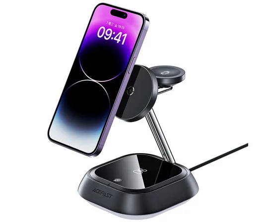 БЗУ Acefast E16 desktop 3-in-1 Black