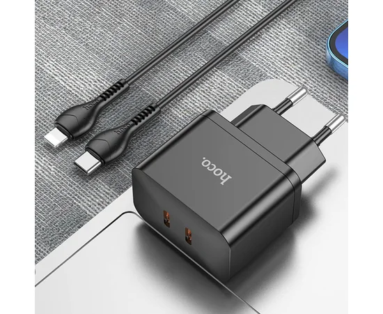 СЗУ Hoco N29 PD35W (2Type-C) + Type-C + Lightning Black