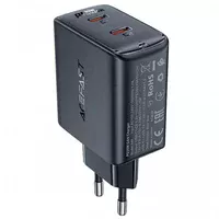 СЗУ Acefast A49 PD35W GaN (USB-C+USB-C) dual port Black
