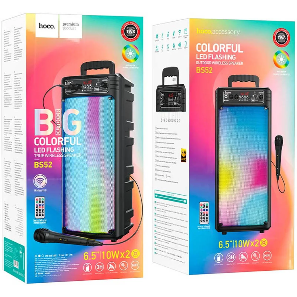 Bluetooth колонка Hoco BS52 Billowing outdoor с микрофоном Black