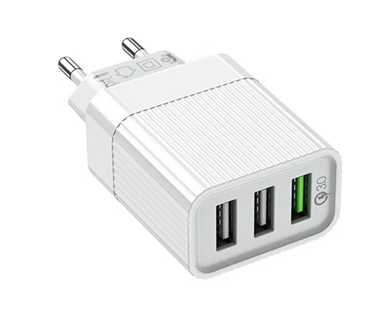 СЗУ Borofone BA40A Speedway three-Port QC3.0 Белый