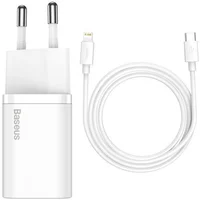 СЗУ Baseus Super Si Quick Charger 1C 20W + кабель Type-C to Lightning (TZCCSUP-B) Белый