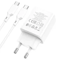 СЗУ Borofone BA69A Resource PD20W+QC3.0 (Type-C to Type-C) White