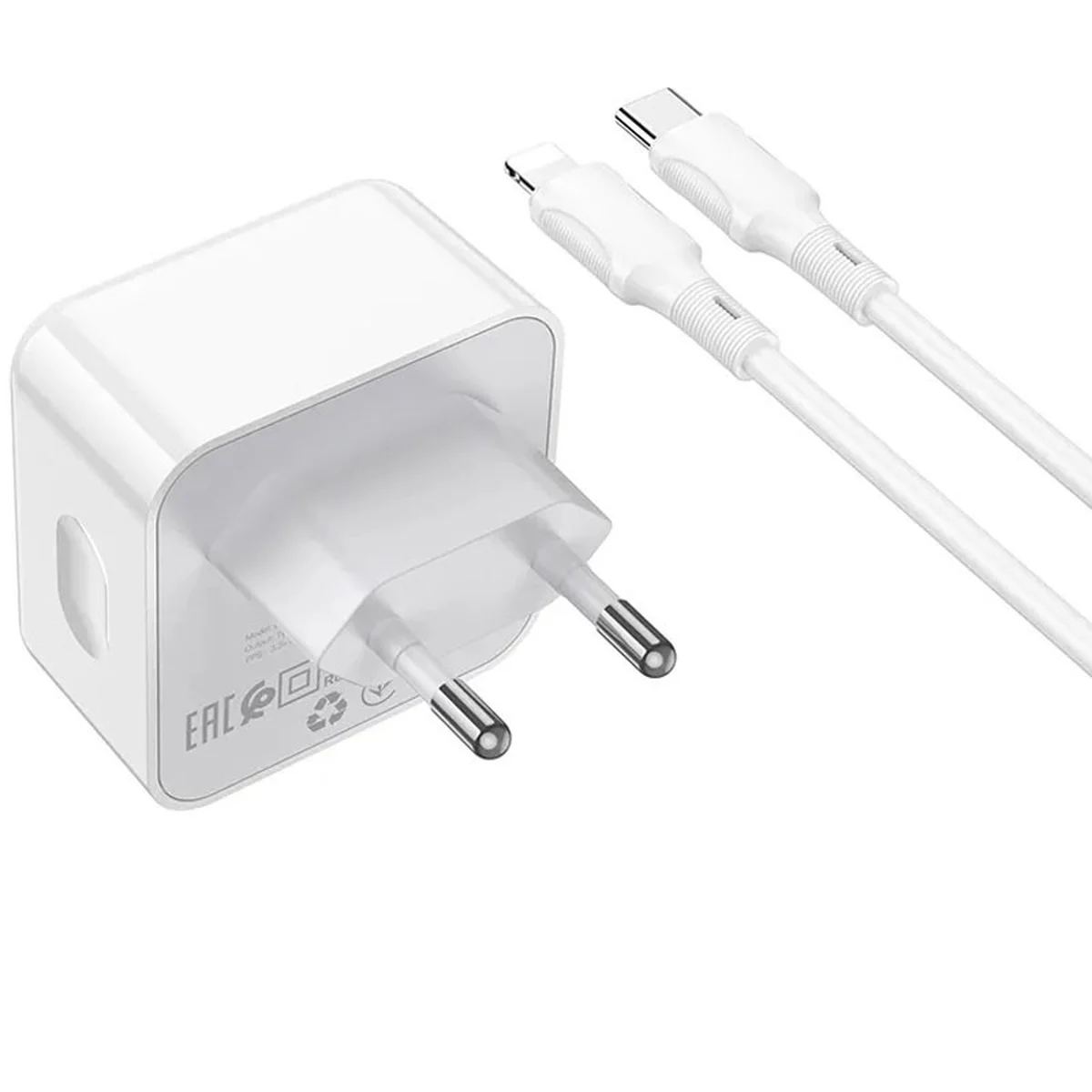 СЗУ Borofone BA76A Source PD35W (2Type-C) + Type-C to Lightning White