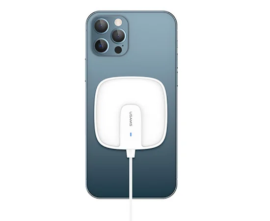 БЗУ Usams US-CD159 W1, 15W (магнитный) Белый