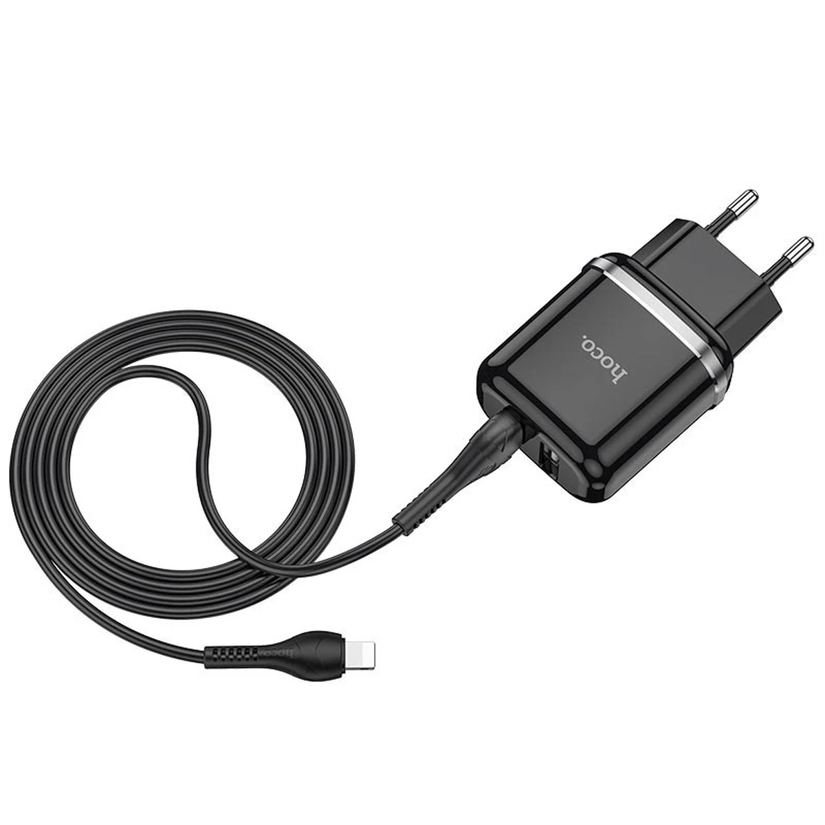 СЗУ Hoco N4 (2USB/2.4A) + Lightning Черный