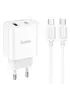 СЗУ HOCO C80A Plus Rapido PD20W+QC3.0 (1Type-C/1USB) + Type-C to Type-C White