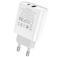 СЗУ HOCO C80A Plus Rapido PD20W+QC3.0 (1Type-C/1USB) White