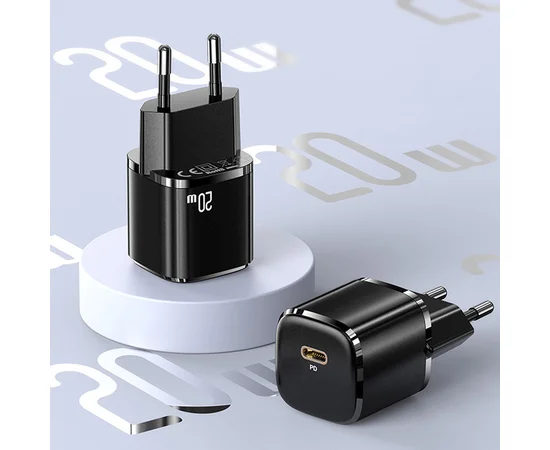 СЗУ Usams US-CC124 T36 20W Super Si (1Type-C / 20W) Чорний