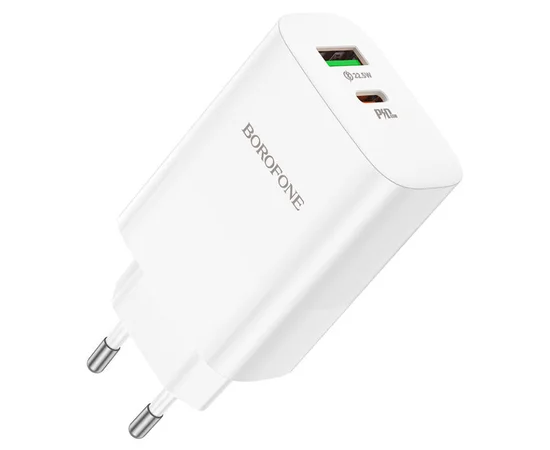 СЗУ Borofone BN10 Sunlight PD65W (1Type-C/1USB) White