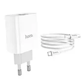 СЗУ HOCO C80A Rapido PD+QC3.0 Type-C + USB + Type-C to Type-C Белый