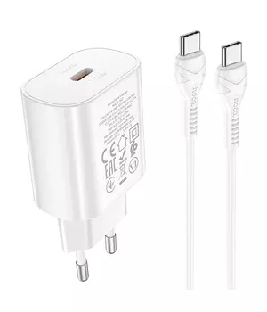 СЗУ Hoco N22 Jetta PD25W + Type-C to Type-C Белый СЗУ Hoco N22 Jetta PD25W + Type-C to Type-C Белый