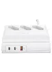СЗУ Usams US-CC160 P1 65W Super Si Fast Charging USB Extension Socket White