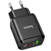 СЗУ Hoco N5 Favor 20W PD + QC3.0 (1USB / 1Type-C / 3A) Чорний