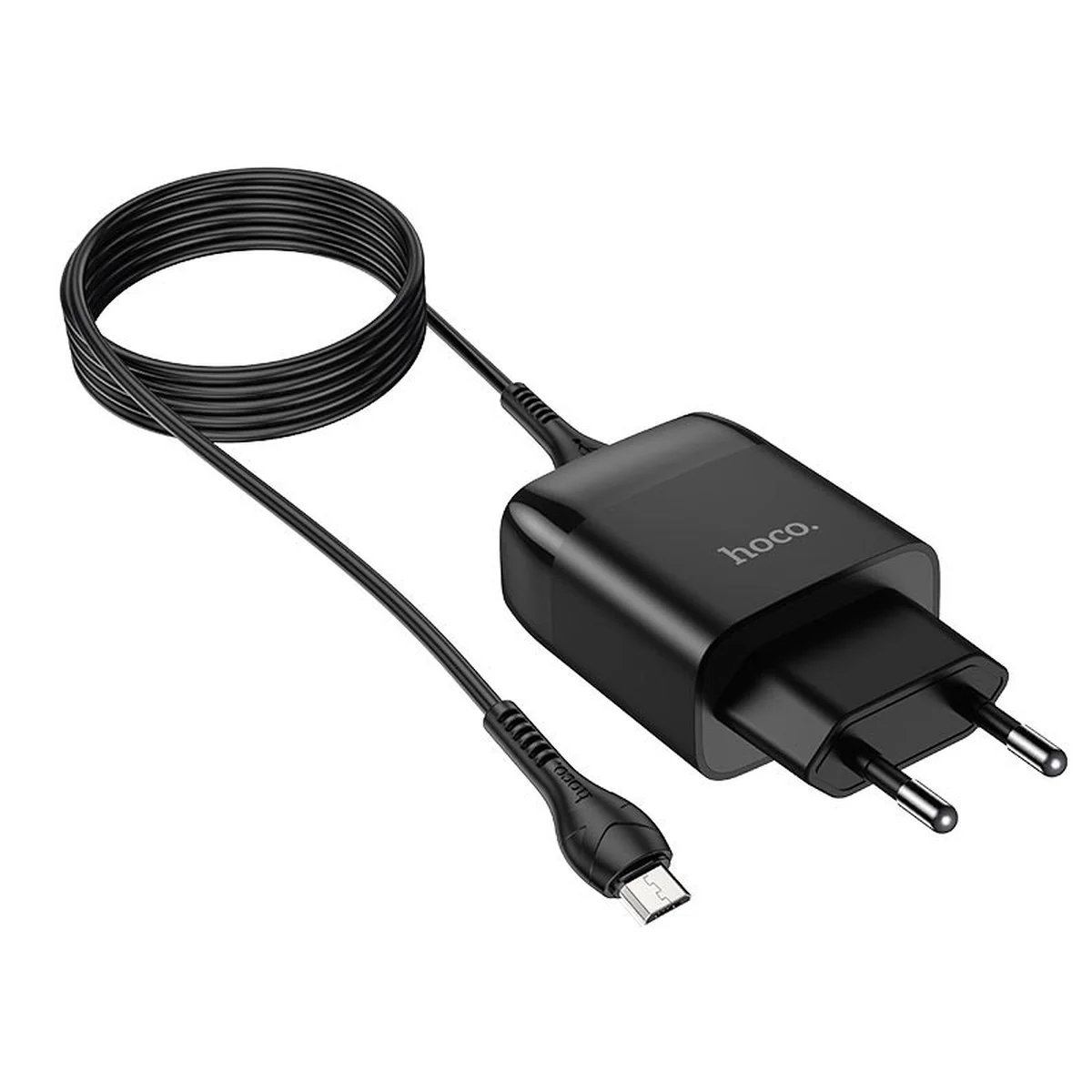 СЗУ Hoco C72Q QC3.0 (1USB/2A) + MicroUSB Черный