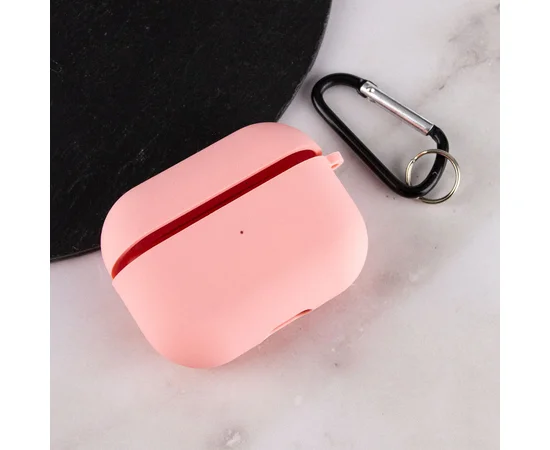 Силиконовый футляр с микрофиброй для наушников Airpods Pro 2 Розовый / Pink