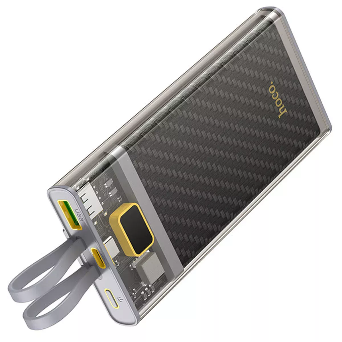 Портативний зарядний пристрій Power Bank Hoco J104 Discovery Edition 22.5W with cable 10000 mAh Gray