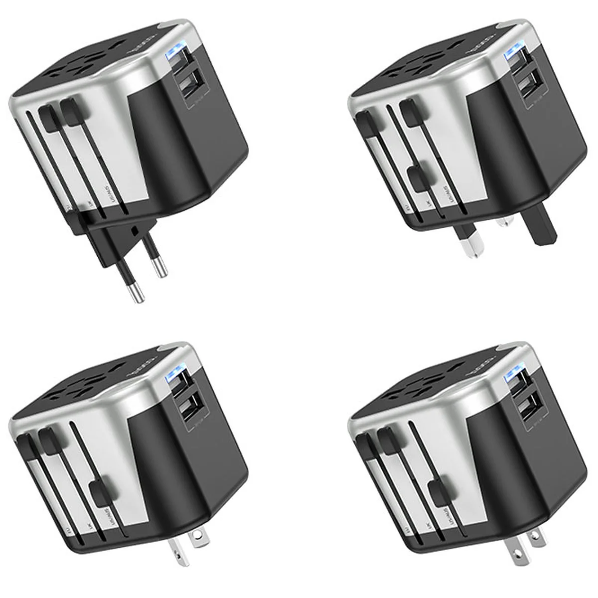 СЗУ Hoco AC5 Level 2USB+Socket Black