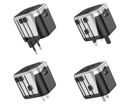 СЗУ Hoco AC5 Level 2USB+Socket Black