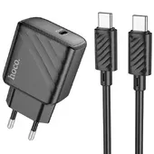 СЗУ Hoco CS22A Value PD30W + Type-C to Type-C Black