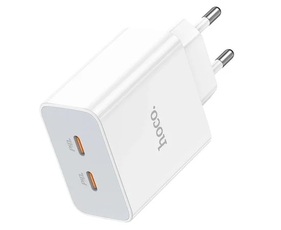 СЗУ Hoco C108A PD 35W (2 Type-C) White