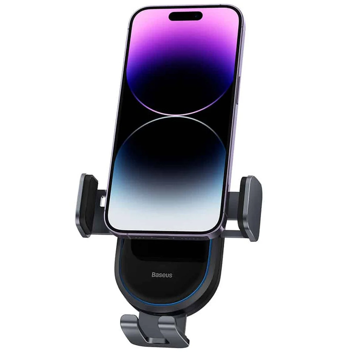 Автодержатель с БЗУ Baseus LightChaser Wireless Charging Electric Car Mount 15W (C40355900121-00) Black