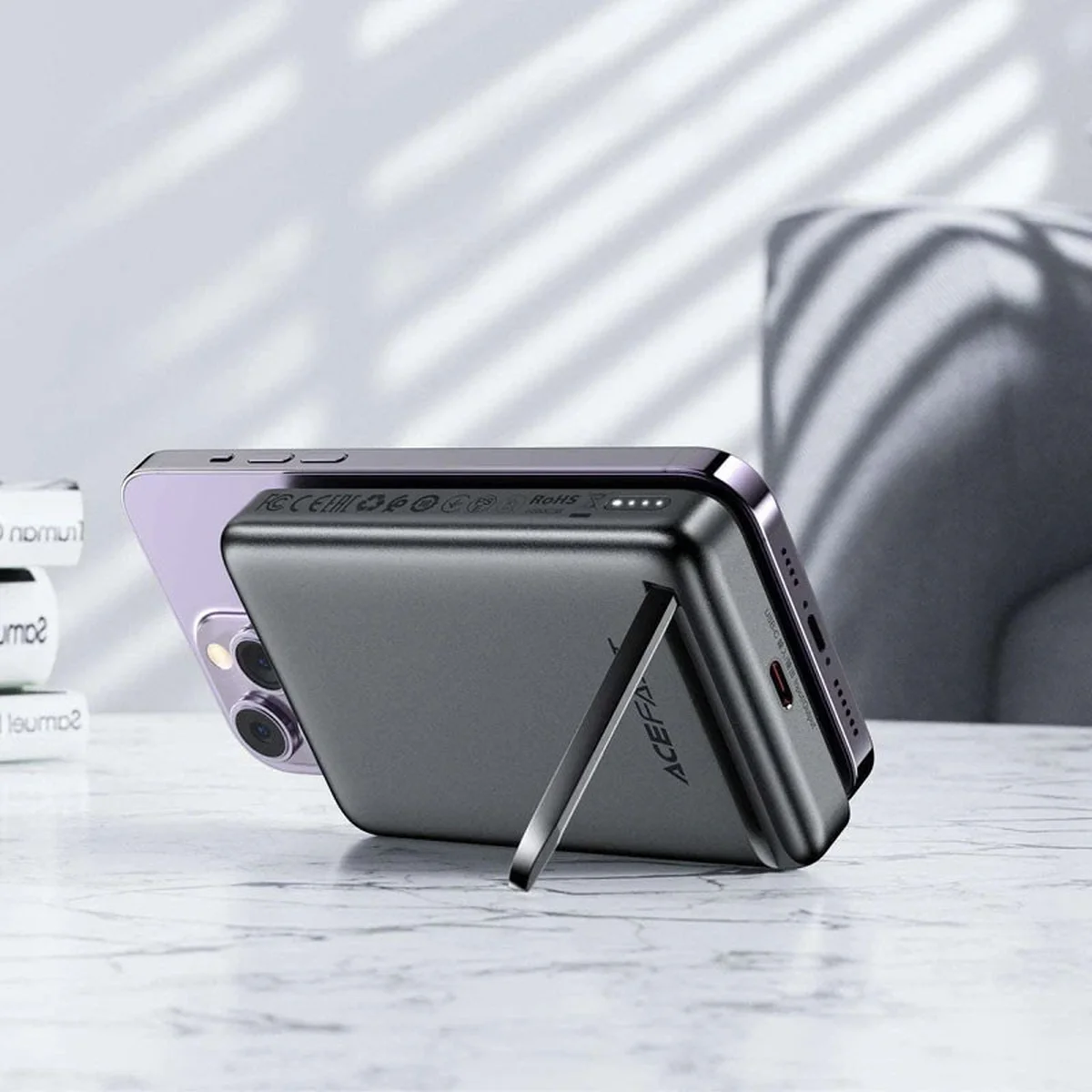 Портативное зарядное устройство Power Bank Acefast M6 PD20W 10 000 mAh Black