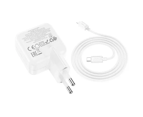 СЗУ Hoco C111A PD 30W+QC3.0 Type-C to Lightning White