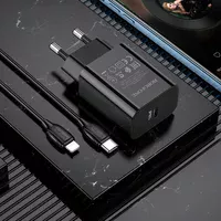 СЗУ Borofone BA65A Single port PD20W + Type-C + Lightning Черный