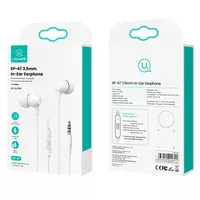 Наушники Usams US-SJ594 EP-47 с микрофоном (3.5mm/1.2m) White