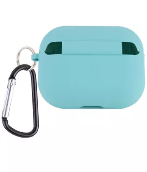 Силіконовий футляр з мікрофіброю для навушників Airpods Pro 2 Бірюзовий / Marine Green