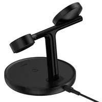 БЗУ Baseus Swan 3in1 Wireless Magnetic Charging Bracket 20W (WXTE) Чорний