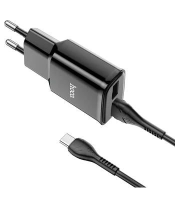 СЗУ HOCO C88A (2USB/2.4A) + Type-C Черный