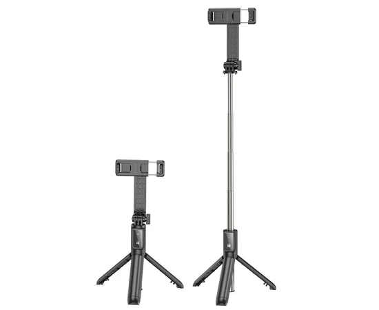Монопод для селфи Borofone BY11 Happy с треногой + съемный BT пульт Black