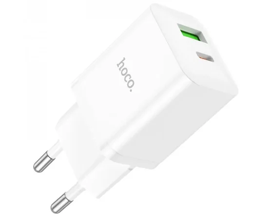 СЗУ Hoco N28 Founder 20W Type-C + USB White