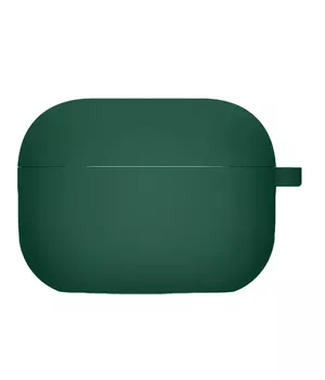 Силиконовый футляр с микрофиброй для наушников Airpods Pro 2 Зеленый / Pine green