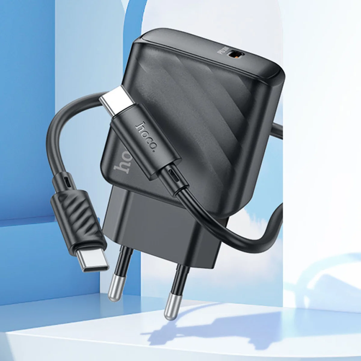 СЗУ Hoco CS22A Value PD30W + Type-C to Type-C Black