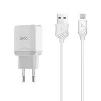 СЗУ Hoco C22A USB Charger 2.4A (+ кабель microUSB) Белый