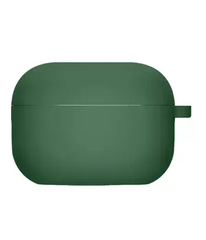 Силиконовый футляр с микрофиброй для наушников Airpods Pro 2 Зеленый / Pine Needle