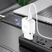 СЗУ Hoco N4 (2USB/2.4A) + Lightning Белый