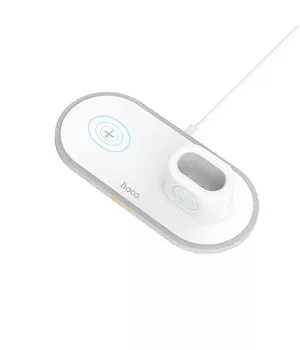 Беспроводное зарядное устройство HOCO CW21 3in1 Белый Беспроводное зарядное устройство HOCO CW21 3in1 Белый