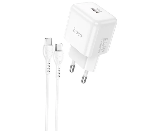 СЗУ Hoco N32 Glory PD30W Type-C to Type-C White