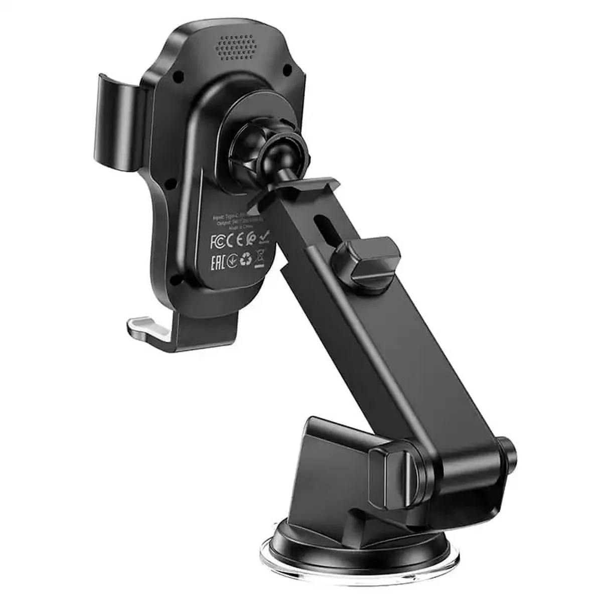 Автодержатель с БЗУ Hoco HW3 Black