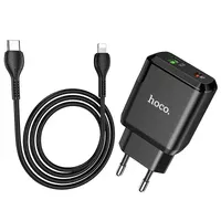 СЗУ Hoco N5 Favor 20W PD+QC3.0 Type-C to Lightning Черный