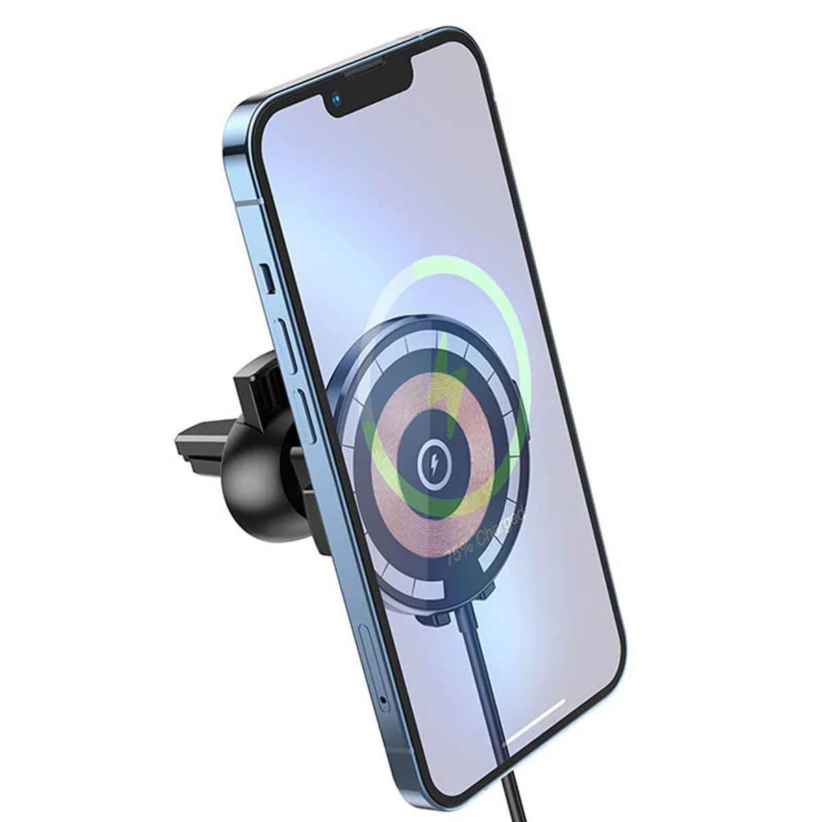 Автодержатель с БЗУ Hoco CW42 магнитный Black